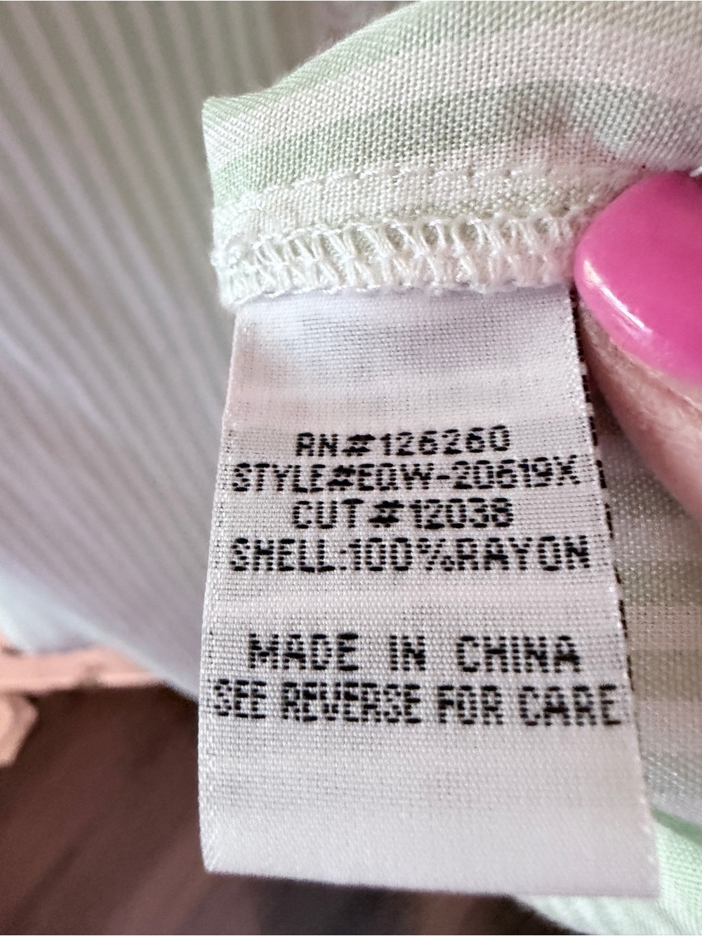 Velvet Heart Mint and White Striped Top - Picture 11 of 14